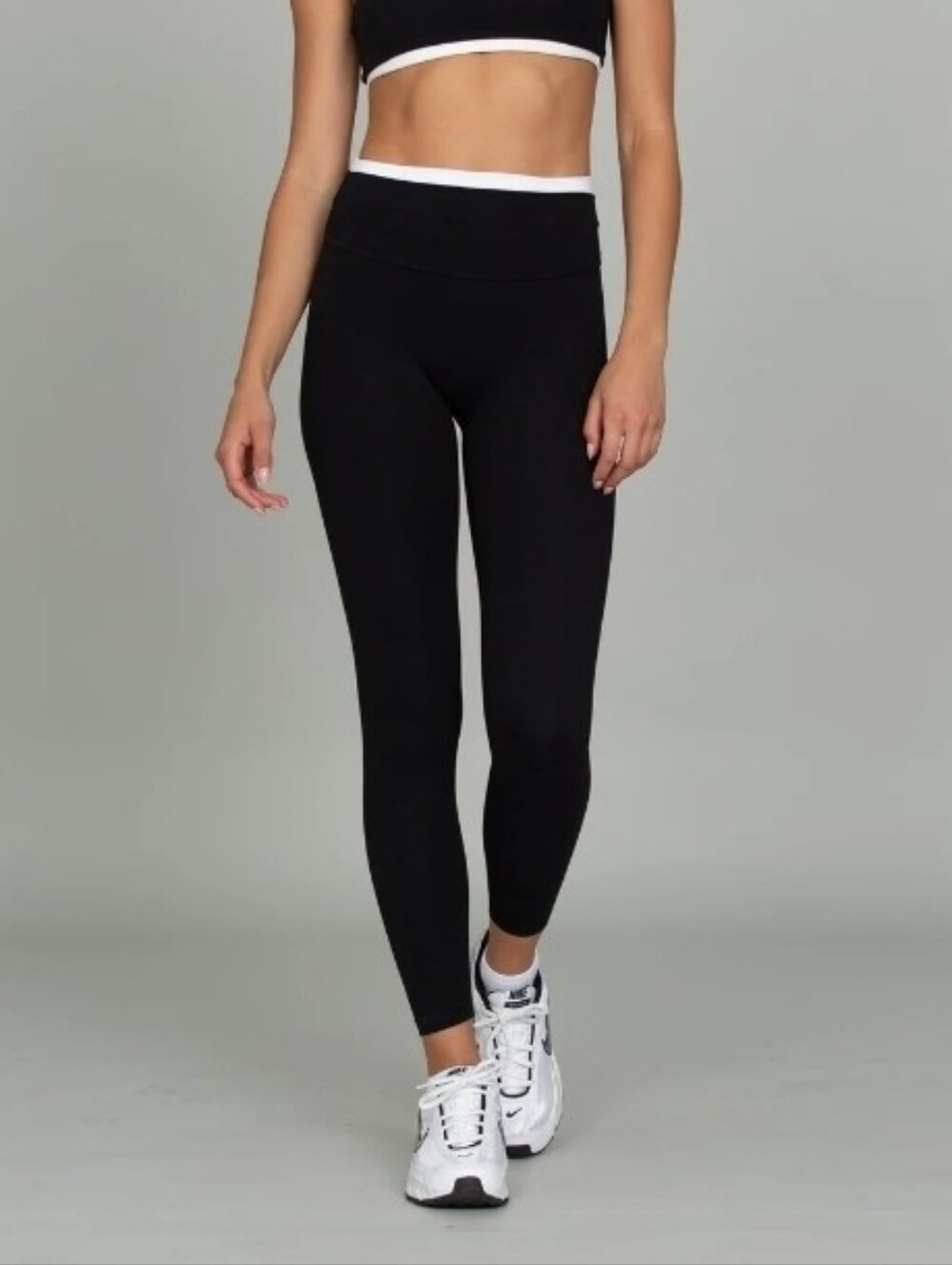 Gold Hinge Black Double Waist StrydeForm Leggings Size Medium NWT Gym
